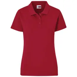 Ladies Prima Stretch Golf Shirt Red Front